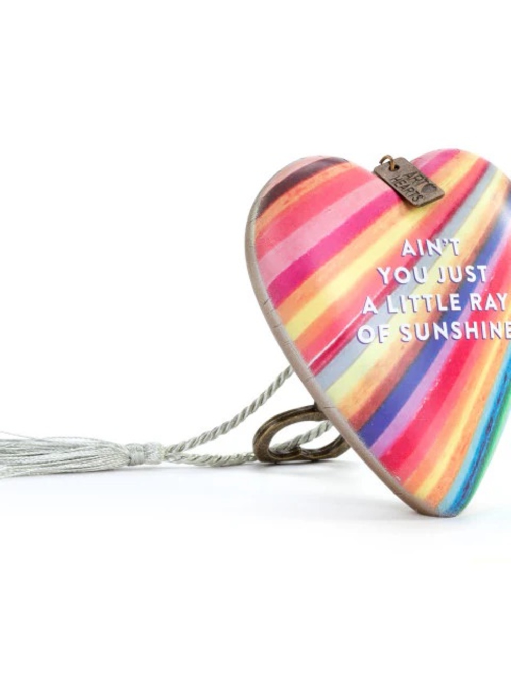 “AIN’T YOU JUST A LITTLE RAY OF SHINESHINE” Heart w/Tassel handing or sitting - Picture 3 of 11